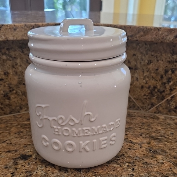 Crate&Barrel Other - Crate & Barrel White Ceramic Cookie Jar